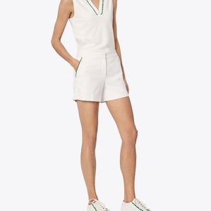 Tory Burch Tech Twill Ruffle Shorts